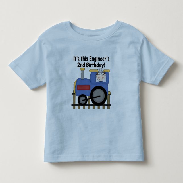 Train Engineer 2nd Birthday Tshirts and Gifts (Front)