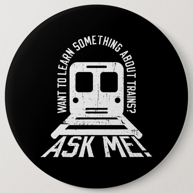 Train Engineer And Railroad Engine Worker Railroad 6 Cm Round Badge (Front)