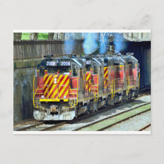Train Engines Postcard