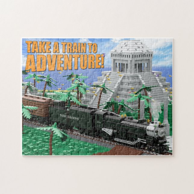 Train Expedition to Ancient Ruins Jigsaw Puzzle (Horizontal)