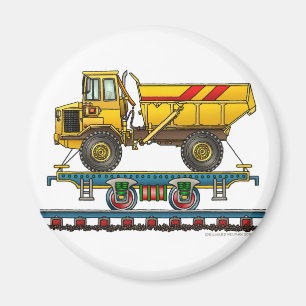 Train Flat Car Dump Truck Magnets