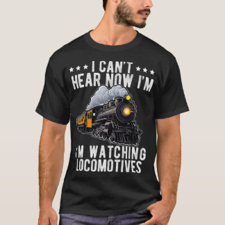Train For Adult Men Boys Railroad Conductor Locomo T-Shirt