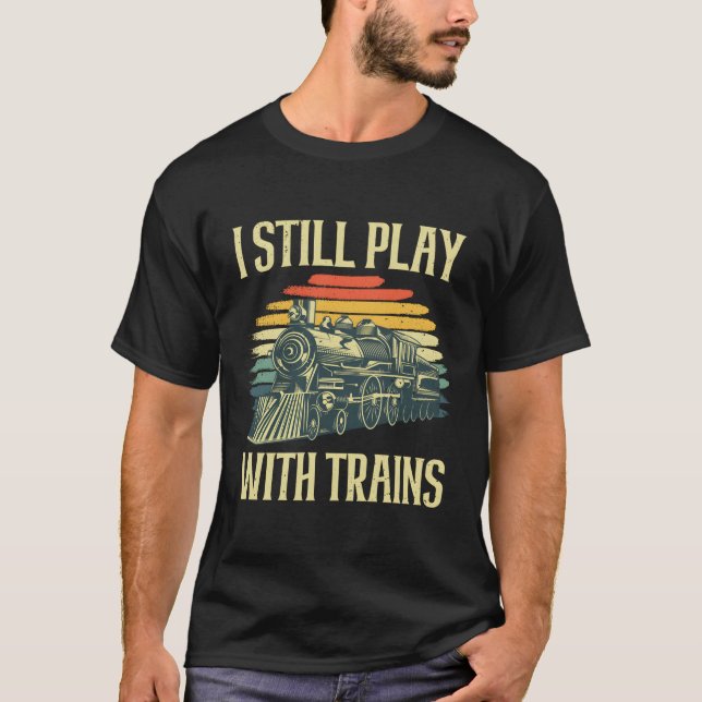 Train For Locomotive Vehicle Train Driver T-Shirt (Front)