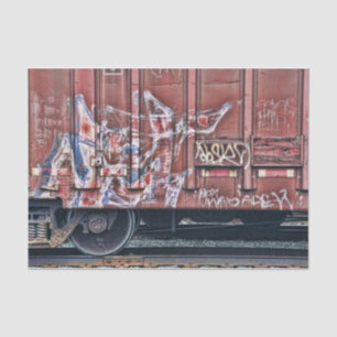 Train Graffiti Grunge Colourful Urban Street Art Tissue Paper