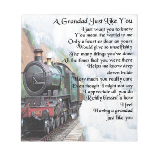 Train - Grandad Poem Notepad