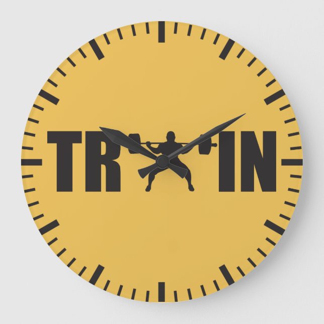 TRAIN - Gym Motivation Large Clock (Front)
