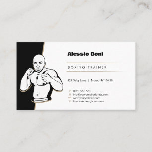 Train Hard   Boxing Trainer Business Card