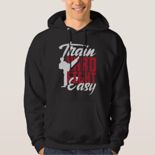 Train Hard Fight Easy Aikido Karate Jiu Jitsu 1 Hoodie