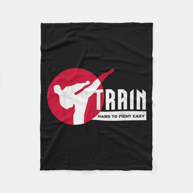 Train Hard Fight Easy Preparation Leads To Success Fleece Blanket (Front)