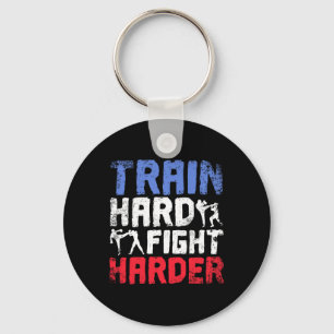 Train Hard Fight Harder Savate Key Ring