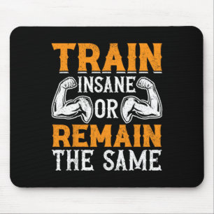 Train Hard Graphic For Bodybuilding Fans Mouse Mat