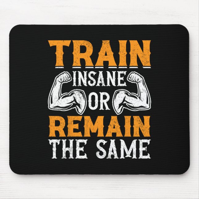 Train Hard Graphic For Bodybuilding Fans  Mouse Mat (Front)