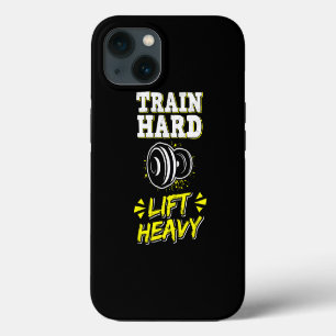 Train Hard Lift Heavy Weight Training Fitness Gym iPhone 13 Case