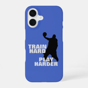 Train Hard Play Harder Basketball T-Shirt iPhone 16 Case