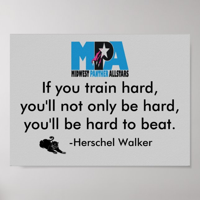 TRAIN HARD POSTER (Front)