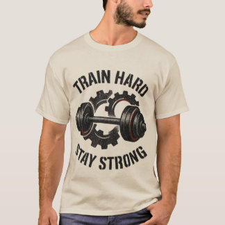 Train Hard T-Shirt – Motivational Workout Tee