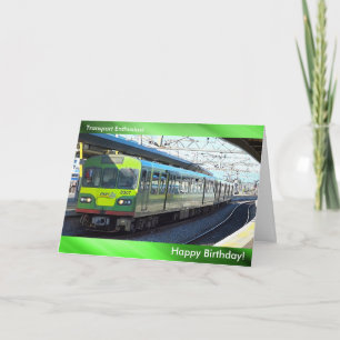 Train image for Birthday greeting card