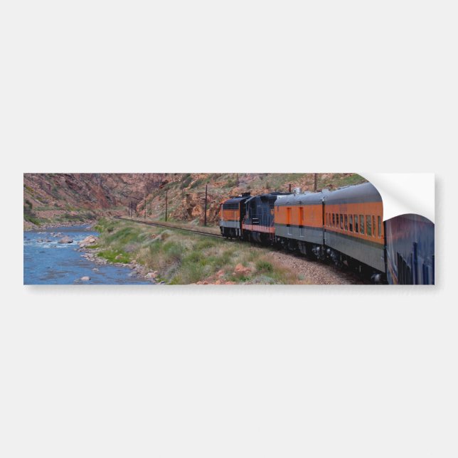 Train in Cany Background Background Bumper Sticker (Front)