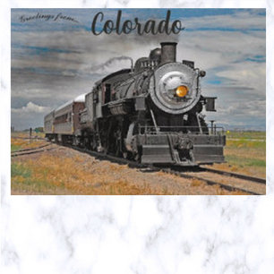 Train in Colorado Postcard