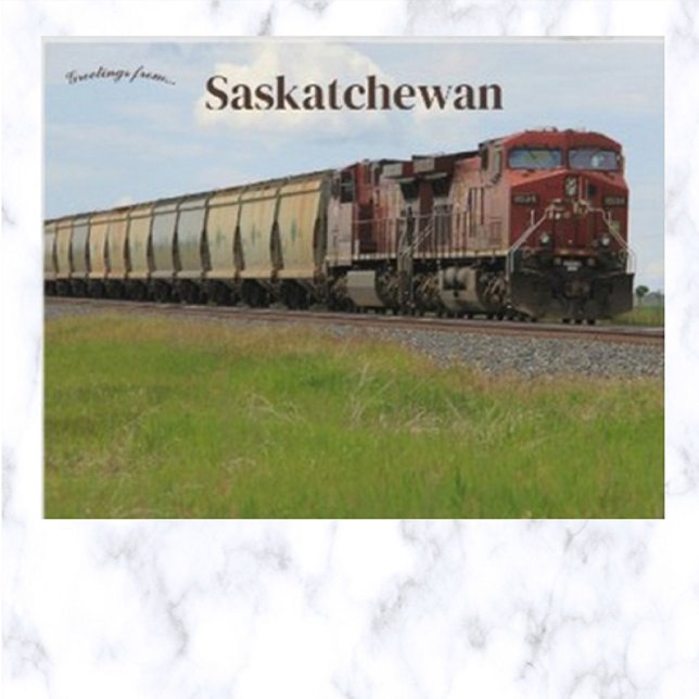Train in Indian Head Saskatchewan Canada Postcard (Creator Uploaded)