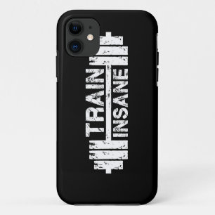 Train Insane - Barbell, Gym, Workout Inspirational iPhone 11 Case