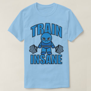 TRAIN INSANE Kawaii Weightlifter Deadlift Workout T-Shirt