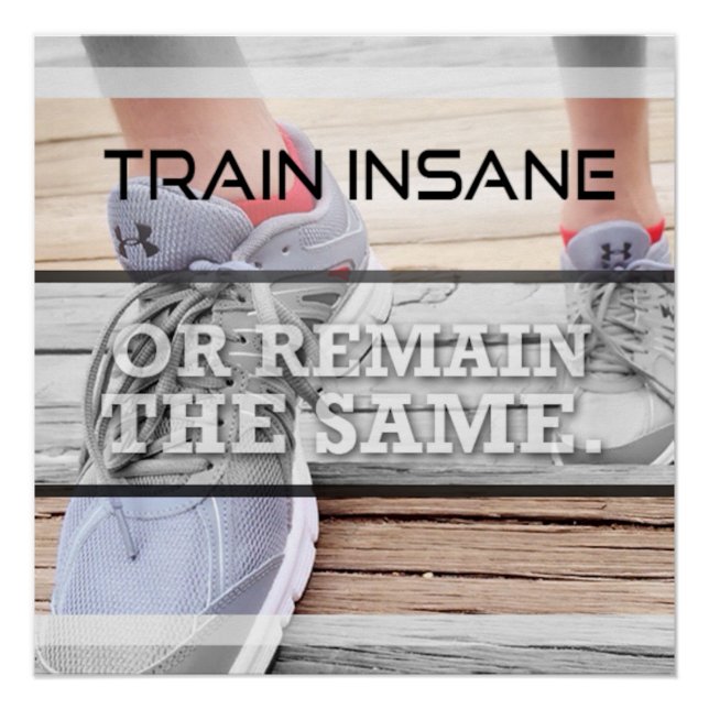 Train Insane Motivational Poster (Front)