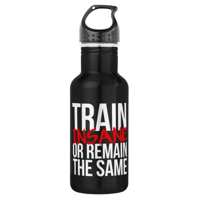 Train insane or remain the same 532 ml water bottle (Front)