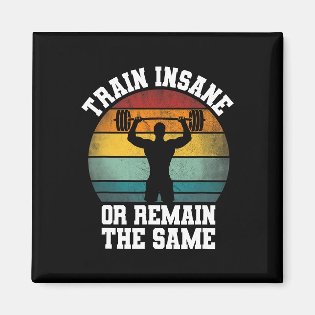 Train Insane Or Remain The Same - Weightlifting Wo Magnet (Front)