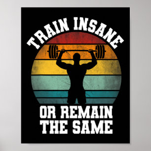 Train Insane Or Remain The Same - Weightlifting Wo Poster