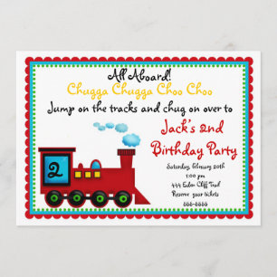 Train Invitations, Choo Choo Invitation