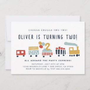 Train Invite • Chugga Chugga Two Two • 2 Year Old