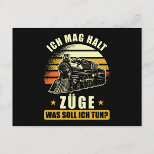 Train Ironbahner Gift Saying Funny Postcard