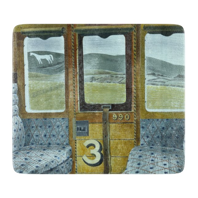 Train Landscape (by Eric Ravilious) Cutting Board (Front)