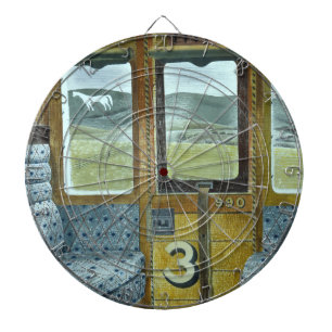 Train Landscape (by Eric Ravilious) Dartboard