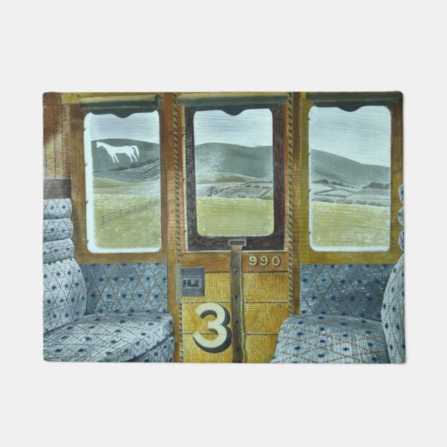 Train Landscape (by Eric Ravilious) Doormat (Front)