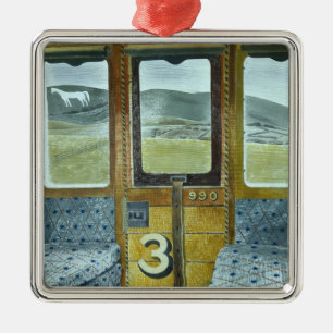Train Landscape (by Eric Ravilious) Metal Tree Decoration