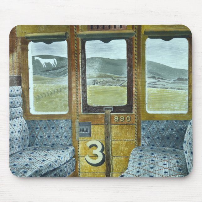 Train Landscape (by Eric Ravilious) Mouse Mat (Front)