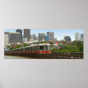 Train Leaving Boston Poster