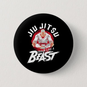 Train Like A Beast - Brazilian Jiu Jitsu Mma Bjj K 6 Cm Round Badge