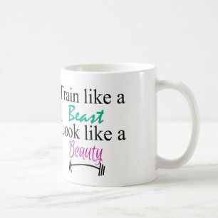 Train like a beast coffee mug