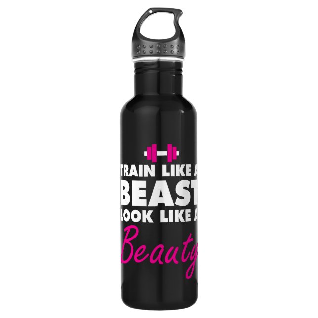 Train Like A Beast, Look Like A Beauty - Gym 710 Ml Water Bottle (Front)