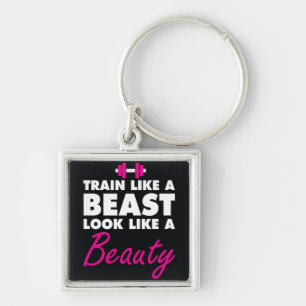 Train Like A Beast, Look Like A Beauty - Gym Key Ring