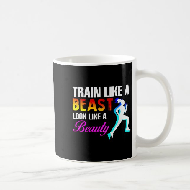 Train Like A Look Like A Beauty Fitness  Coffee Mug (Right)