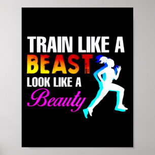 Train Like A Look Like A Beauty Fitness Poster