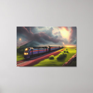 Train Locomotive Canvas Print