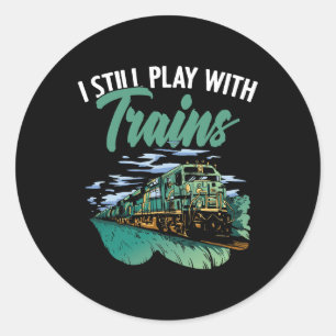 Train Locomotive Engines Rail Fans for Train Condu Classic Round Sticker