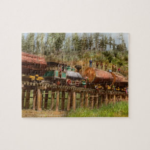 Train - Logging - The morning dump 1890 Jigsaw Puzzle