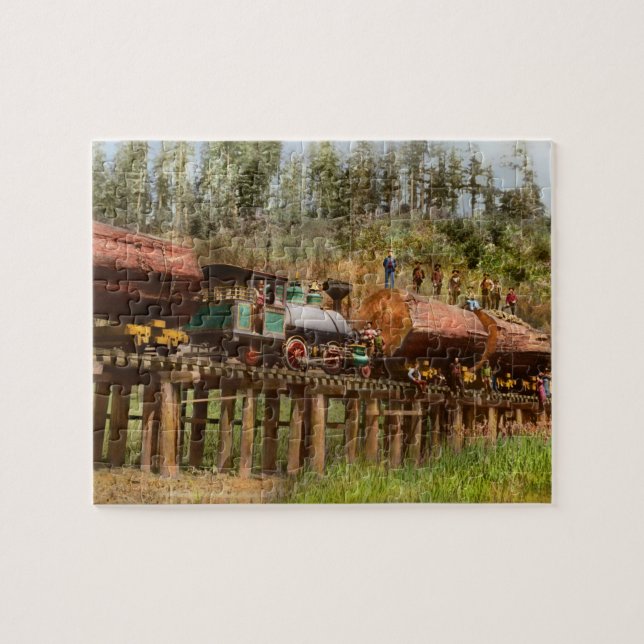Train - Logging - The morning dump 1890 Jigsaw Puzzle (Horizontal)