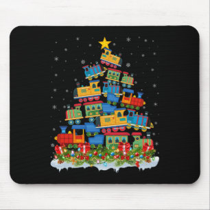 Train Lover Xmas Tree Santa Christmas Train Mouse Mat